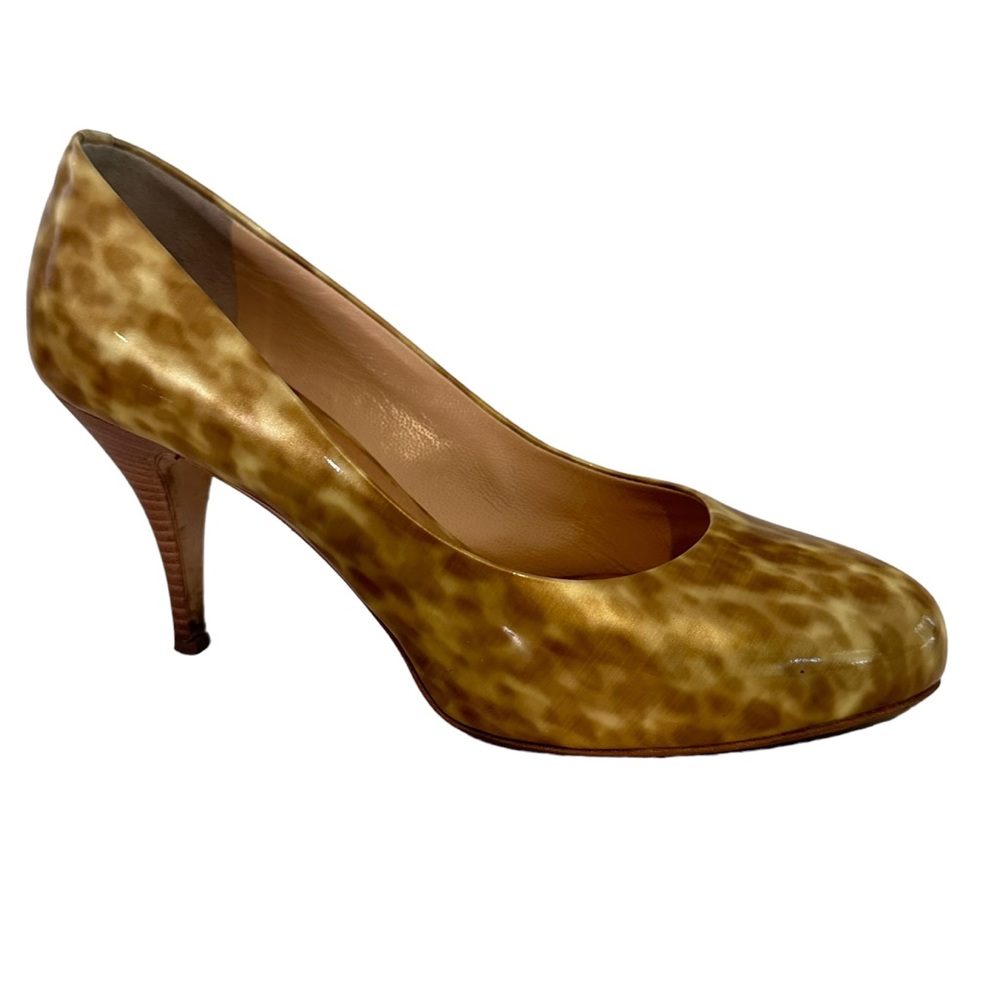 Giuseppe Zanotti Patent Leather Heels Animal Print Pumps Women's‎ Size 38 US 8